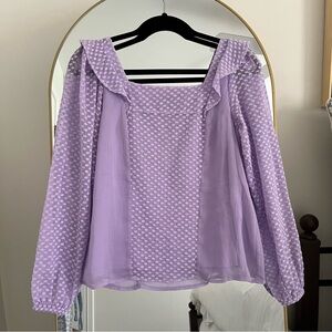 Banana Republic Purple Long Sleeve Blouse